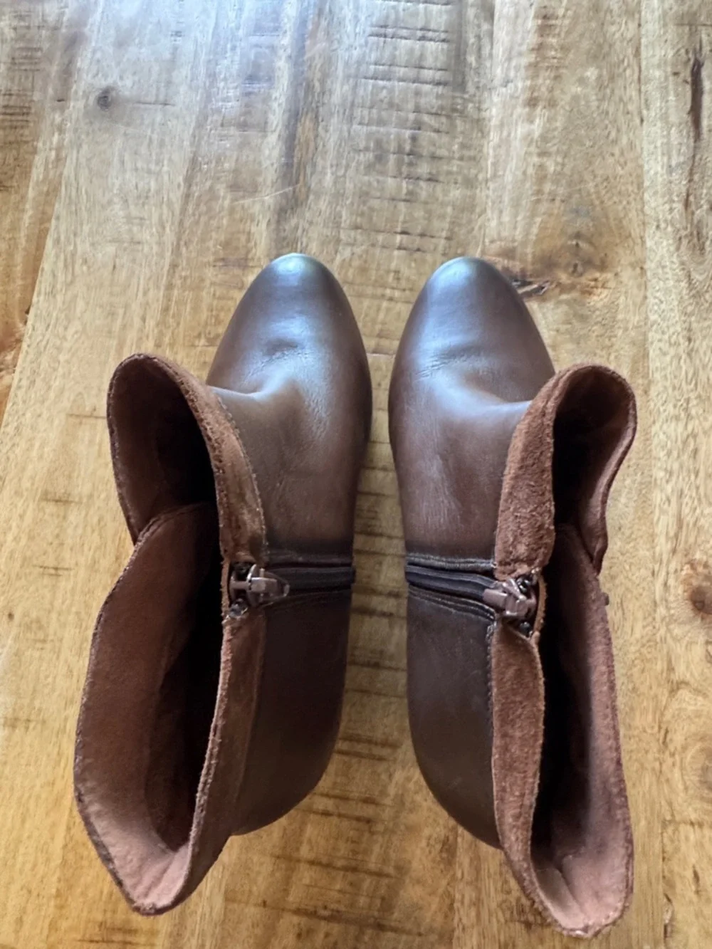 Cobb Hill Wynter Women's Brown Leather Zip Ankle Boots booties size 9 NEW